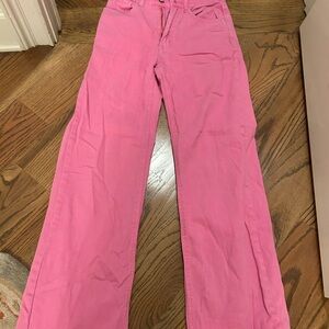 pink jeans